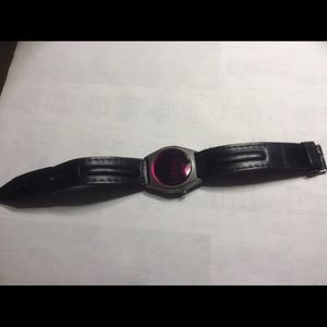 Mens red led watch